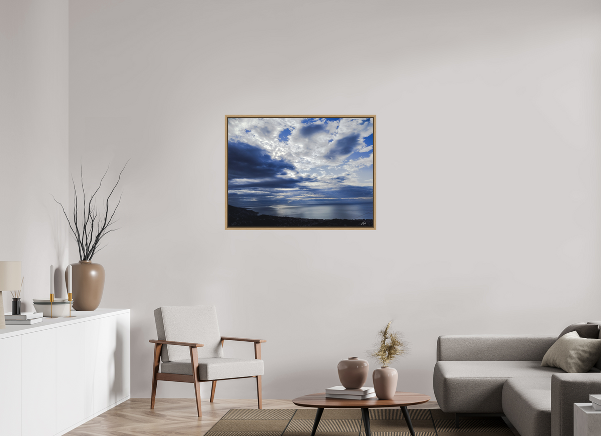 100 x 75 cm, Caisse Américaine NIKODEL Infini de bleus — IV