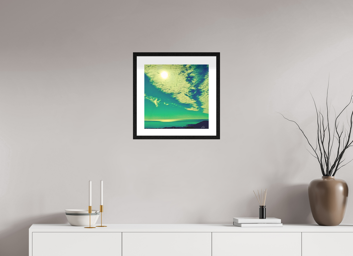 40 x 40 cm, Contemplationnisme — Fine Art Encadré Infini de bleus — VI
