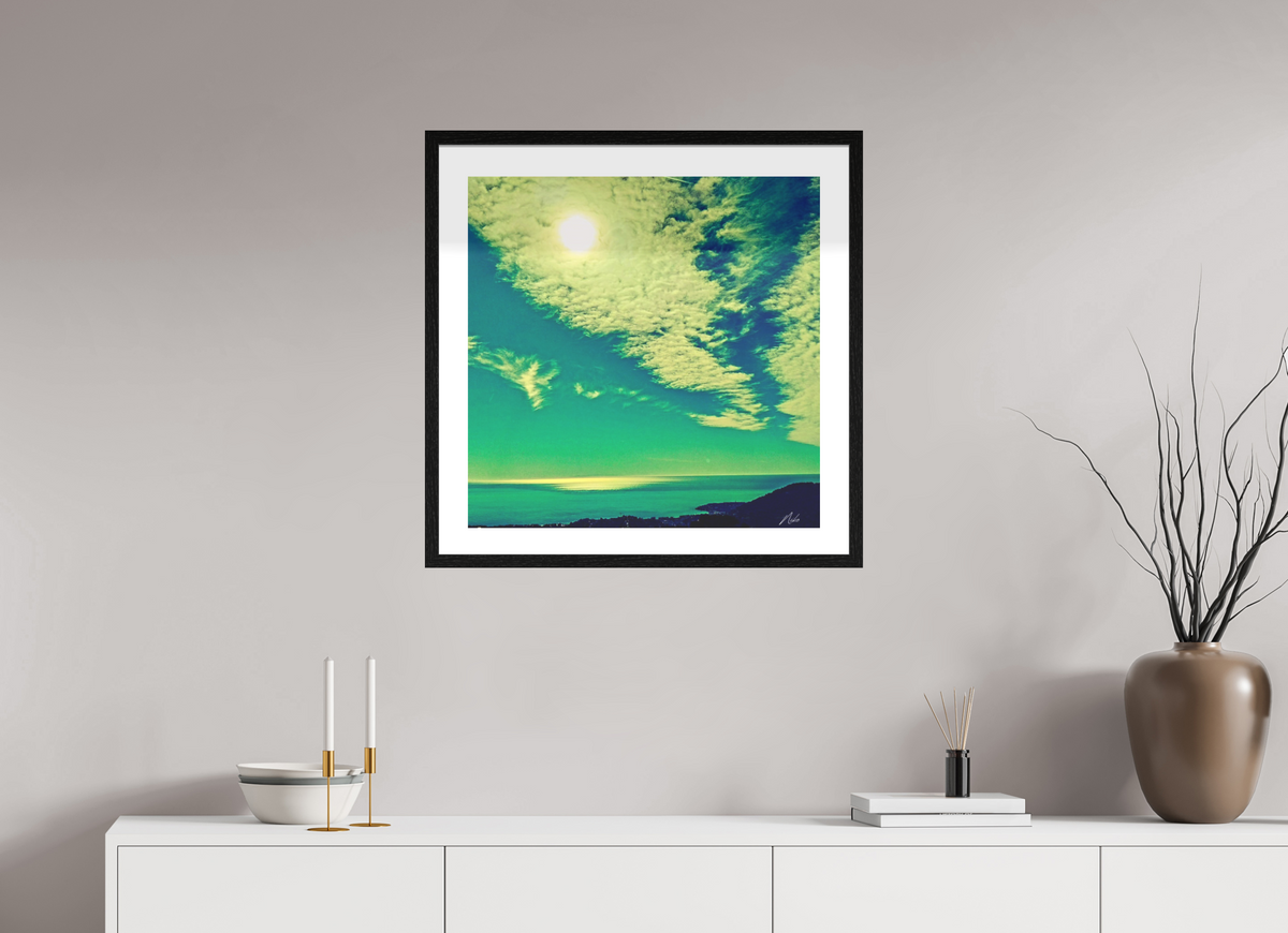 60 x 60 cm, Contemplationnisme — Fine Art Encadré Infini de bleus — VI