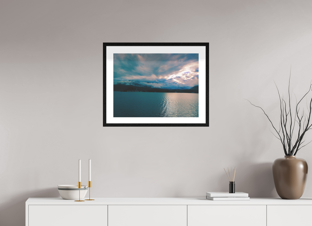 60 x 45 cm, Contemplationnisme — Fine Art Encadré Miroir céleste — II
