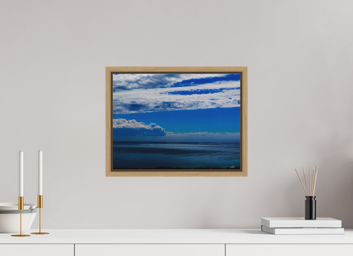 40 x 30 cm, Caisse Américaine NIKODEL Infini de bleus — V
