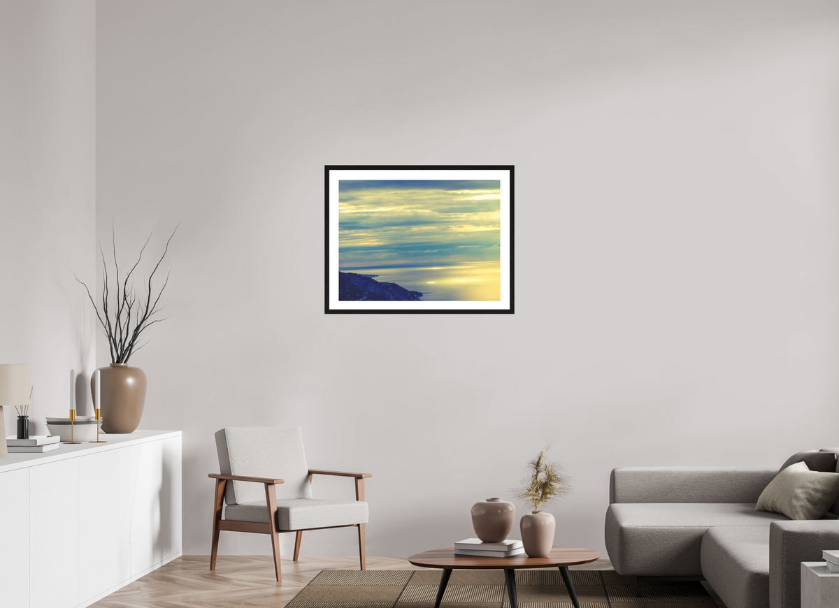 80 x 60 cm, Contemplationnisme — Fine Art Encadré Infini de bleus — II