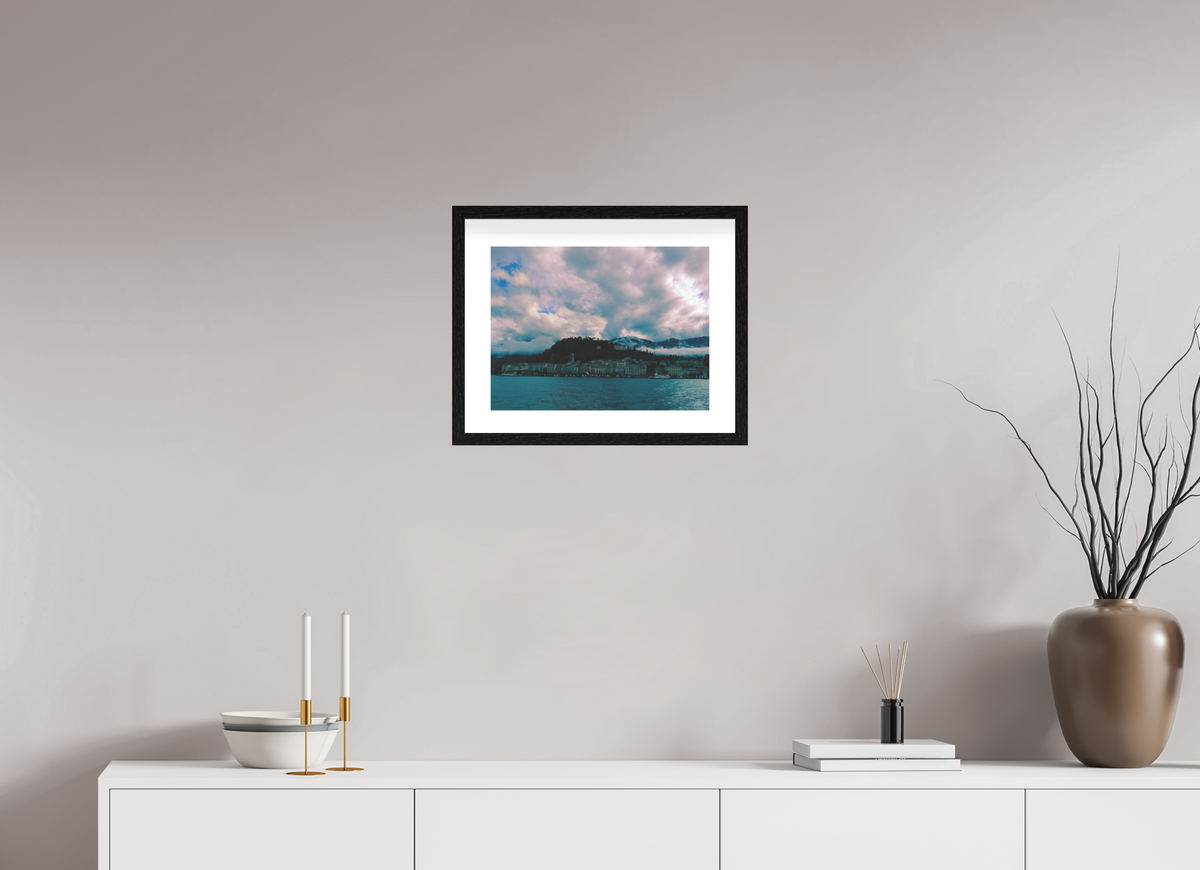 40 x 30 cm, Contemplationnisme — Fine Art Encadré Miroir céleste — III