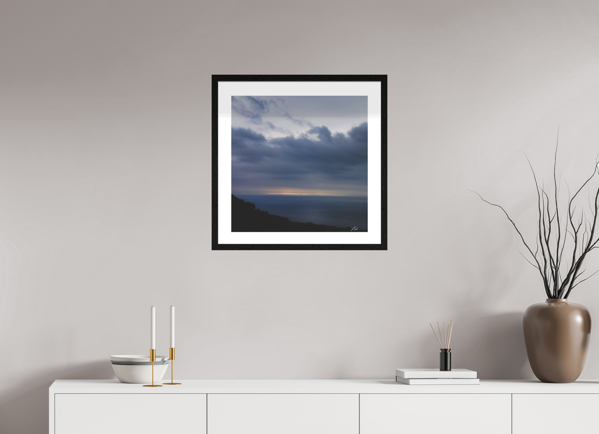 50 x 50 cm, Contemplationnisme — Fine Art Encadré Infini de bleus — III