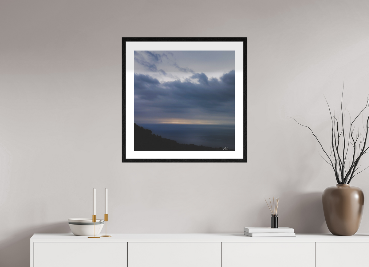 60 x 60 cm, Contemplationnisme — Fine Art Encadré Infini de bleus — III