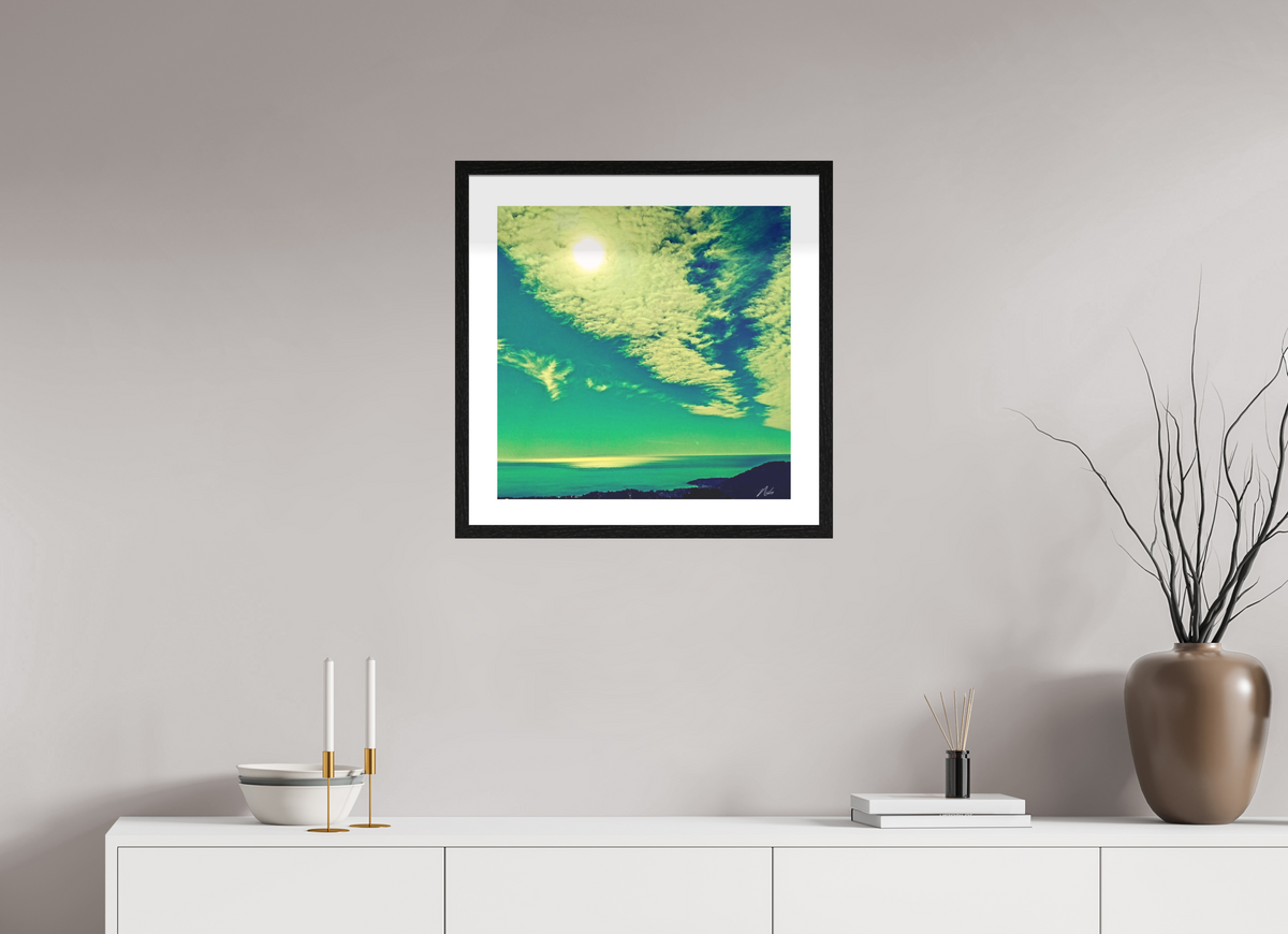 50 x 50 cm, Contemplationnisme — Fine Art Encadré Infini de bleus — VI