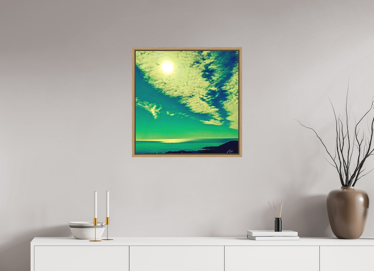 60 x 60 cm, Caisse Américaine NIKODEL Infini de bleus — VI