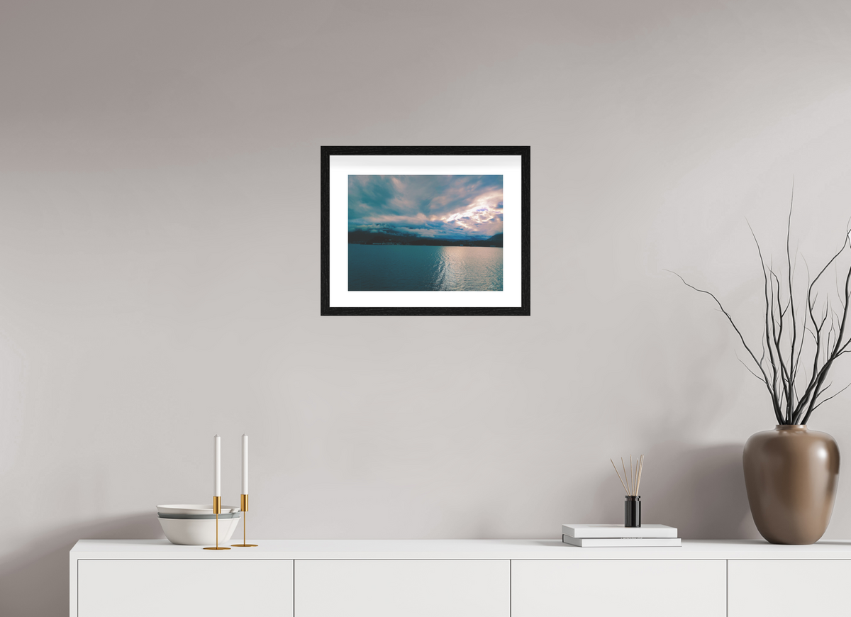 40 x 30 cm, Contemplationnisme — Fine Art Encadré Miroir céleste — II