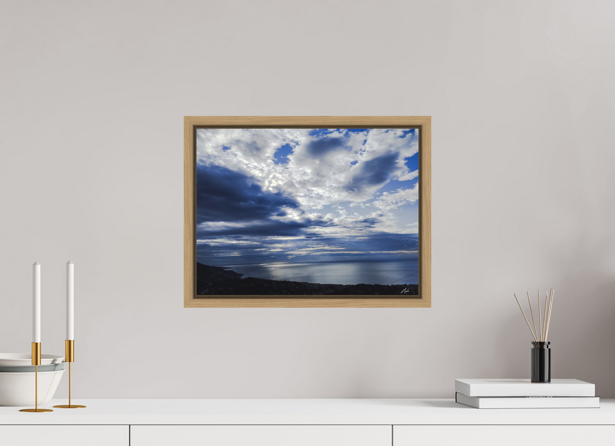 40 x 30 cm, Caisse Américaine NIKODEL Infini de bleus — IV