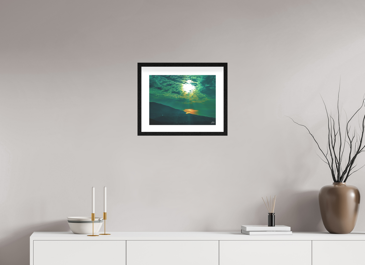 40 x 30 cm, Contemplationnisme — Fine Art Encadré FRONTIERE — IV